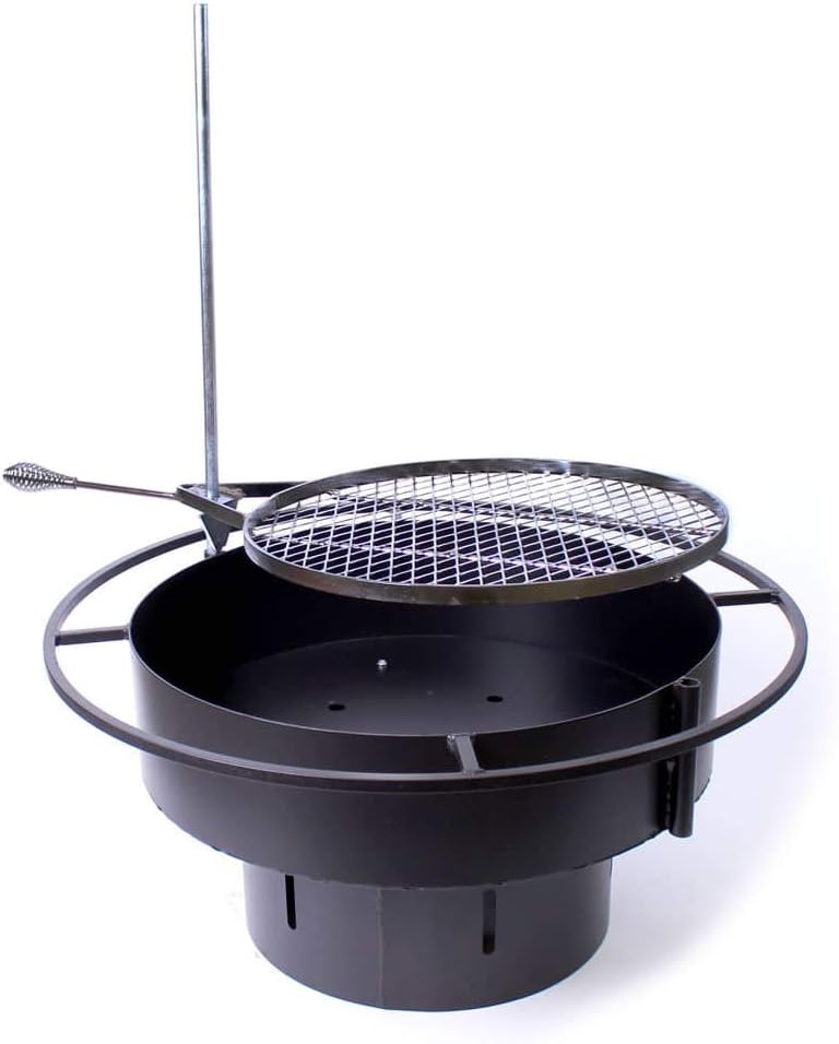 Amish-Made Fire Pit with Grill Attachment