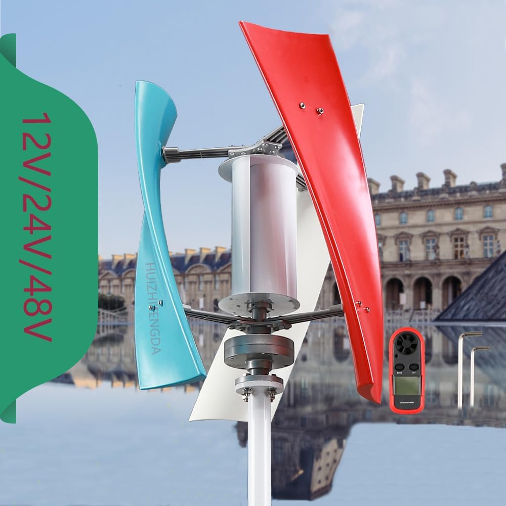 3000W 220V Small Vertical Wind Turbine, with MPPT Controller 3 Blades Wind Power Generator for Home Farm Use