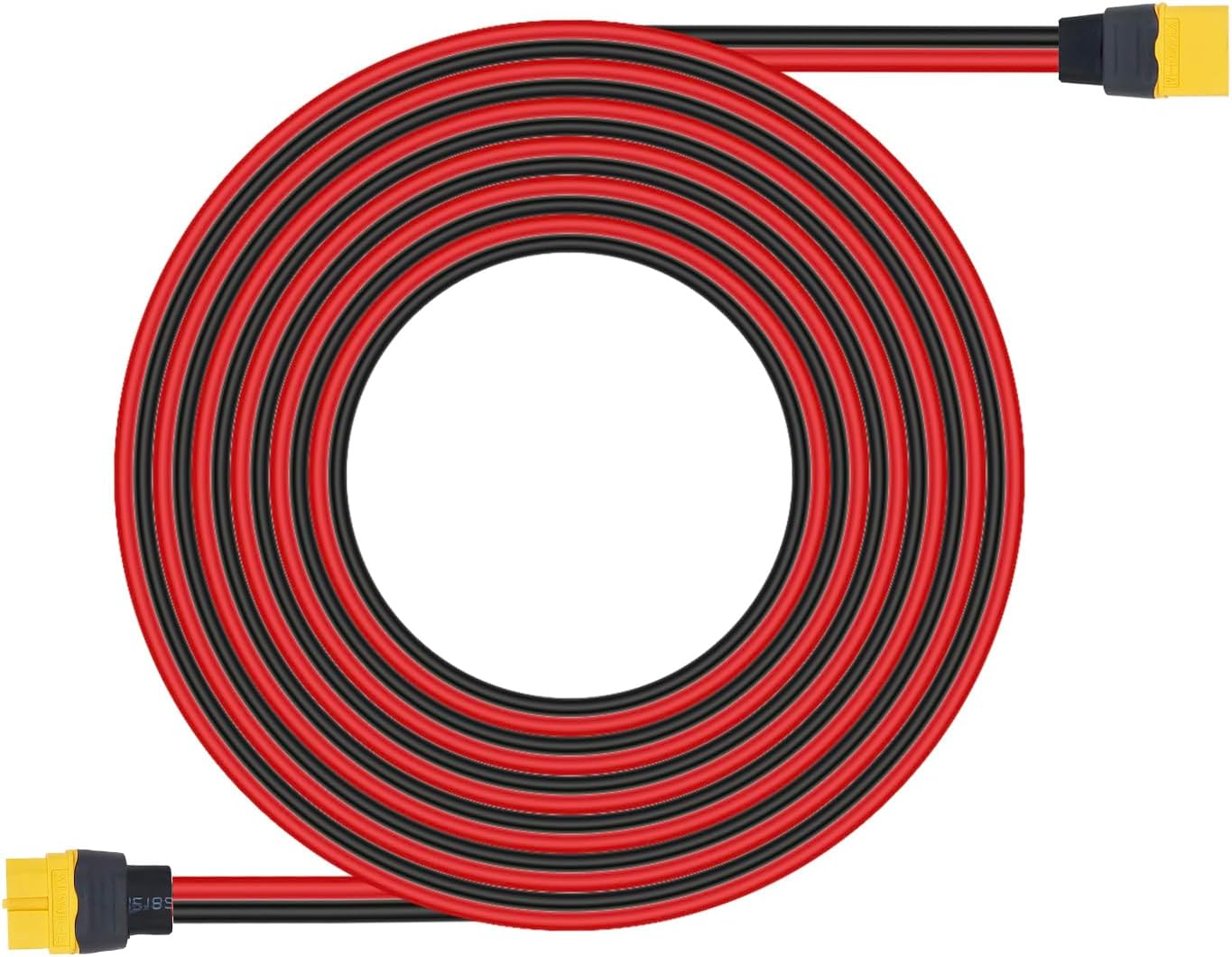 50FT XT60 Extension Cable with Male and Female Connectors XT60 Adapters Cable for Power Station and Rechargeable Batteries (12AWG 50FT)