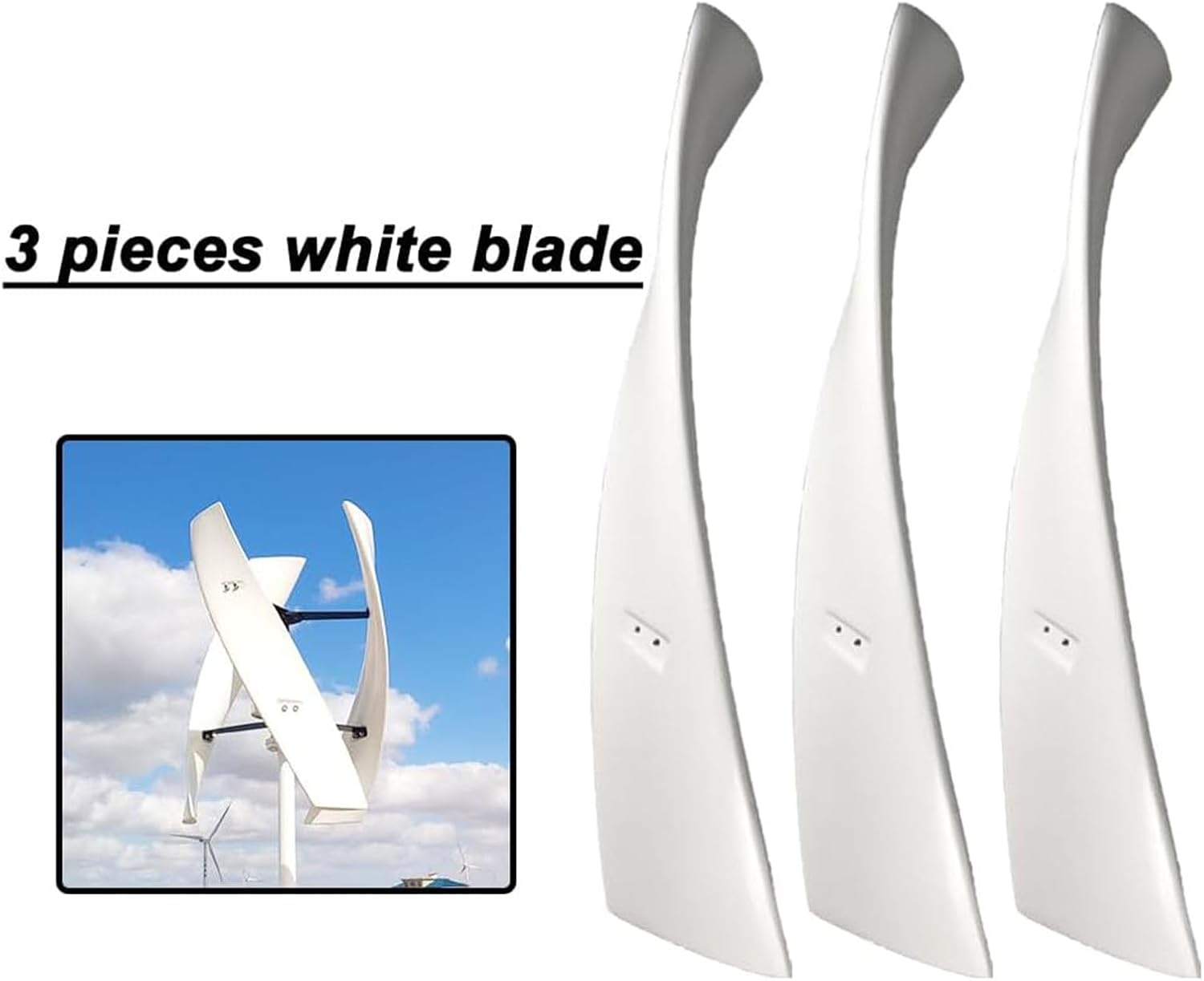 Wind Turbine Generator 3PCS Blade for 100W-12000W Wind Turbine Generator Windmill,Wind Speed of 2.5M/S to Start