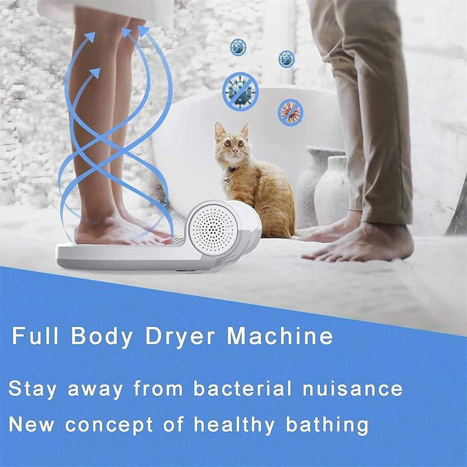 Full Body Dryer Machine,Negative Ions Body Heater Blow Dryer with Weightscale, with 2 Gears Adjustment,Heating and Cooling,Gravity Sensing