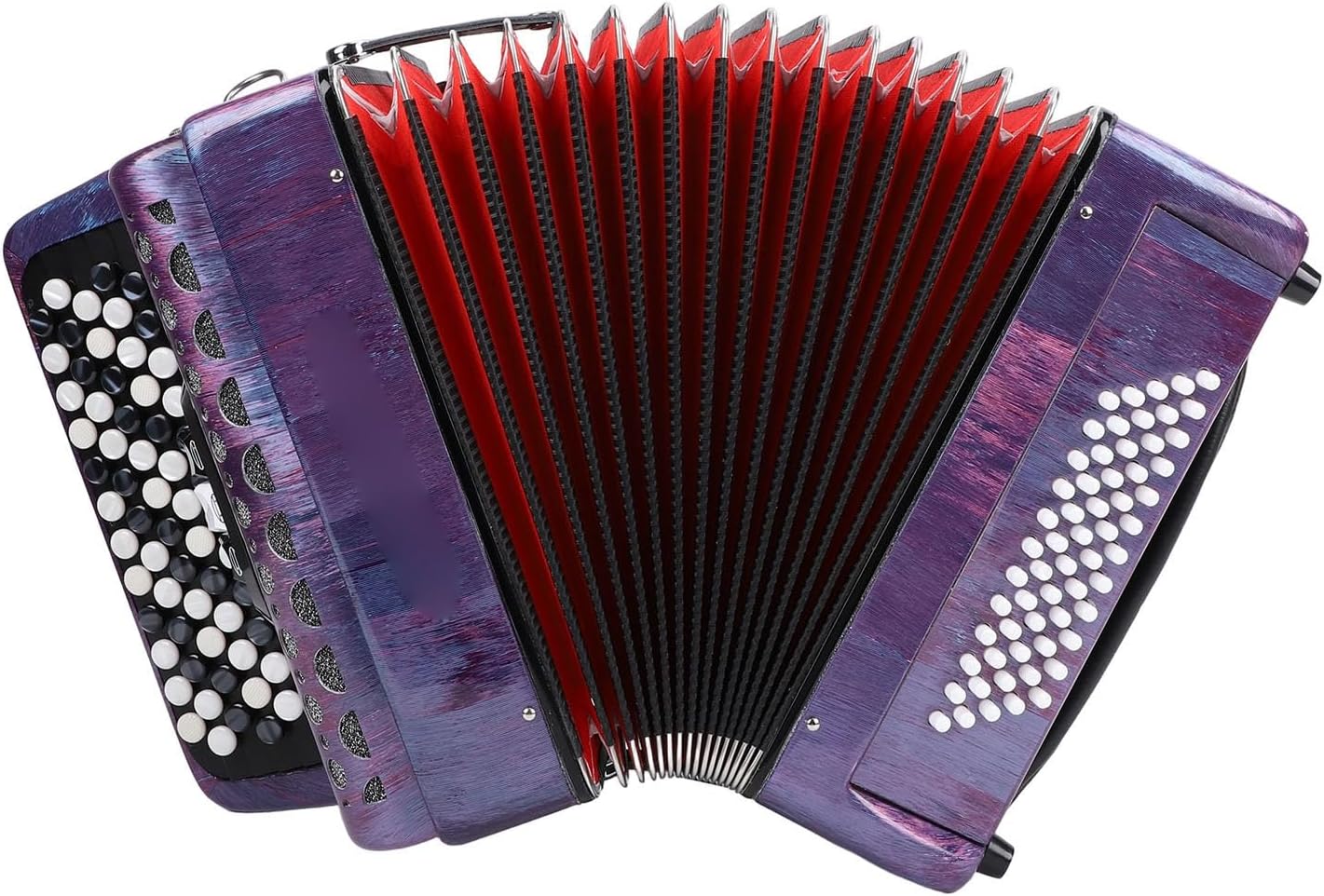 Chromatic Accordion 62 Key 60 Bass Premium Sound Quality F B E Tuning with Adjustable Strap Ideal for Classes Practice Live Performance