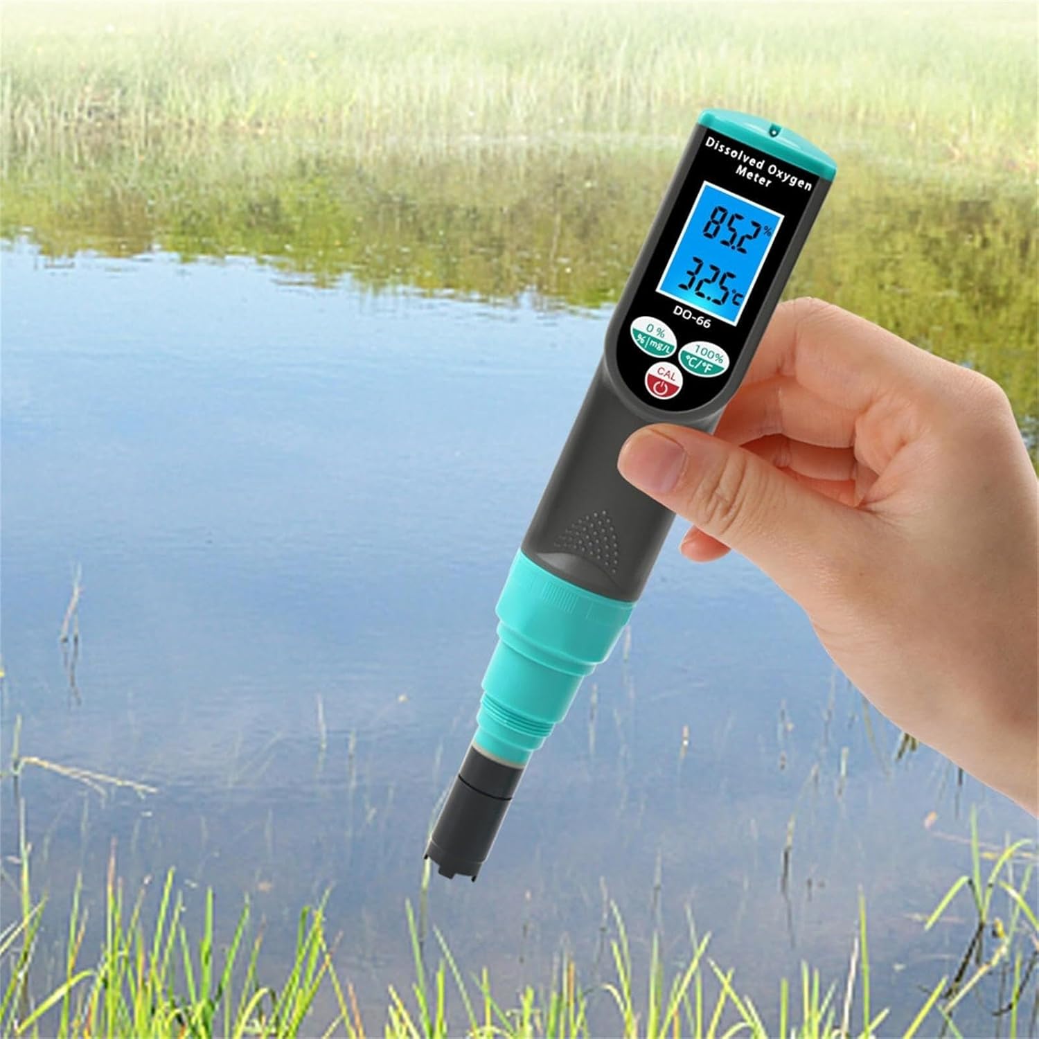 Dissolved Oxygen Meter, Digital Dissolved Meter Portable Pen Type Meter, Water Quality Monitor Freshwater Aquarium Test Kit, 0.0-16.5mg/L