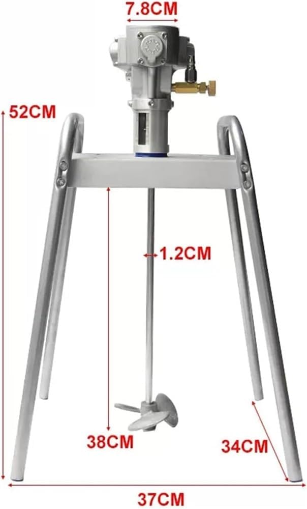 Automatic Pneumatic Paint Mixer Machine, 5 Gallon 60L Lifting Platform Paint Coating Mixer, with Wheel Mixer for Paint Coating Materials