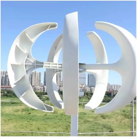 5000W 8000W Vertical Axis Wind Turbine - 12V 24V 48V Wind Generator for Home, Farm, Hybrid Street Lights - MPPT Controller, Efficient Renewable Energy Solution (White, 12V 8KW)