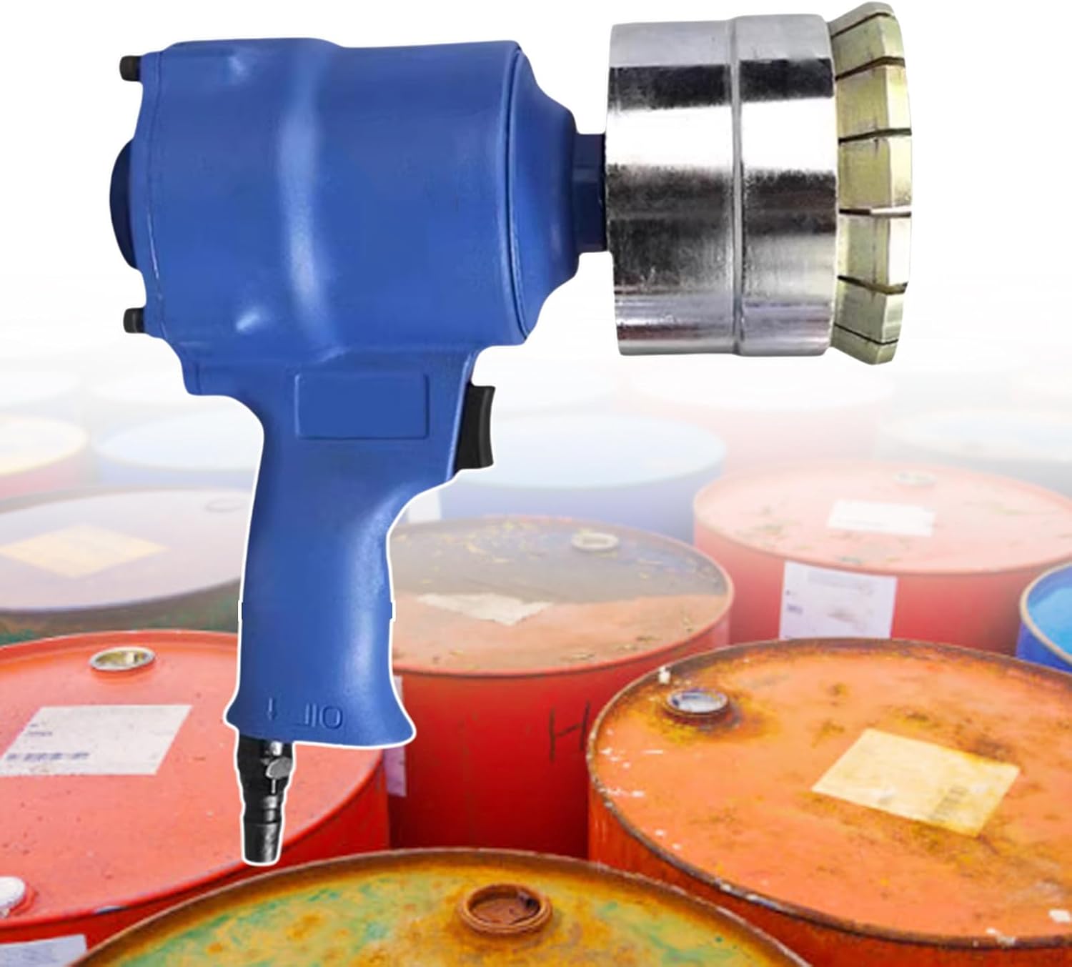 200L /53 Gallon Oil Drum Sealing Machine, Pneumatic Crimper Sealer, with Adjustable Tightness Hard Metal Clamping Plate, Oil Barrel Cap Crimping Tool Crimper Sealer,30mm