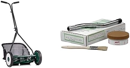 American Lawn Mower Company 16-inch 7-Blade Reel Mower with Grass Catcher & Compound Sharpening Kit Bundle