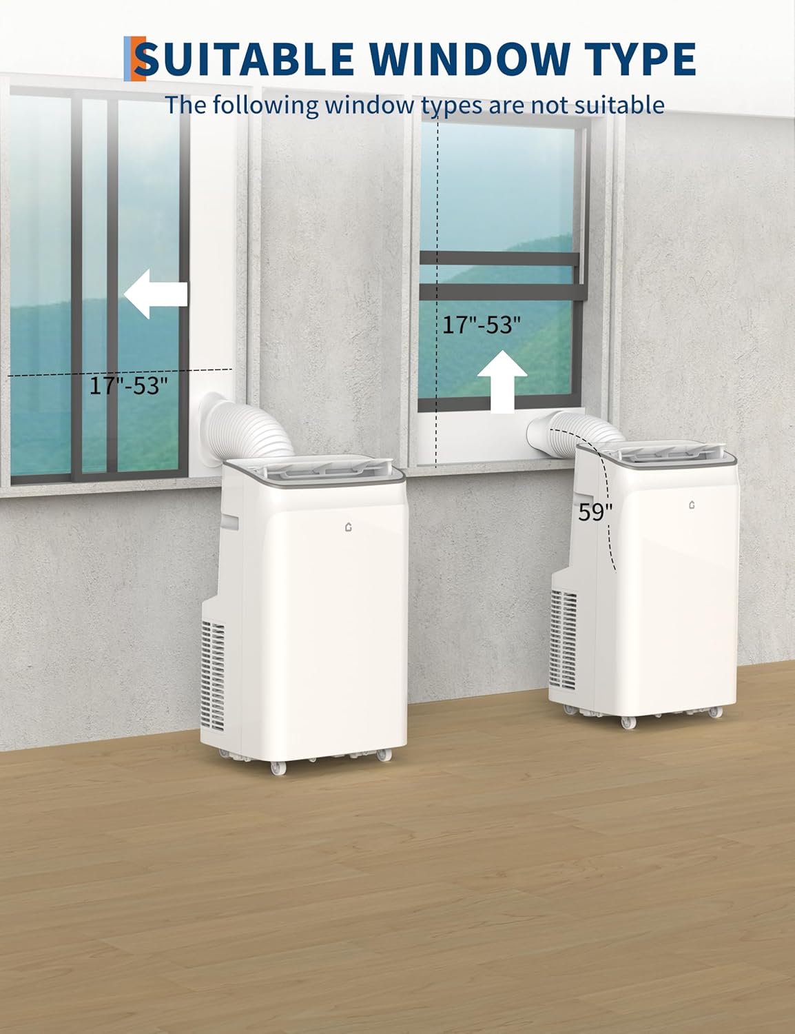 12,000 BTU Portable Air Conditioner, 3 in-1 Standing AC Unit with Dehumidifier and Fan, Remote and LED Touch Panel, Sleep Mode, Window Kit, Cools up to 550 Sq.Ft., Quiet Operation, White Top