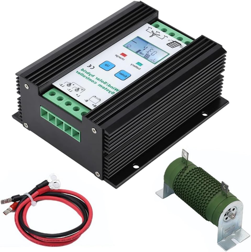 48V,HYZHANHONG 220V 12000W Wind and Solar Hybrid Charge Controller,12V24V48V Automatic Controller with Dump Load LCD Display Suitable for Household Wind Turbines