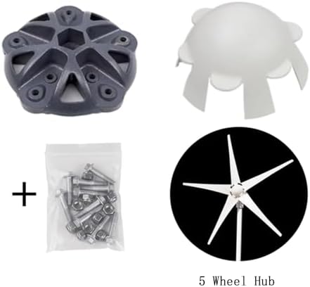 DIY Wind Turbine Blades Kit - 650mm Nylon Fiber Blades with Hub & Cover for Horizontal Wind Turbine Generator - Windmill Accessories for Efficient Energy Production