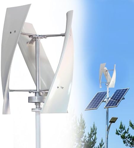 2000W Portable Wind Turbine Generator Kit - 3-Blade Vertical Windmill with Controller for 12V, 24V, 48V Systems - High Efficiency Helix Design for Renewable Energy Solutions