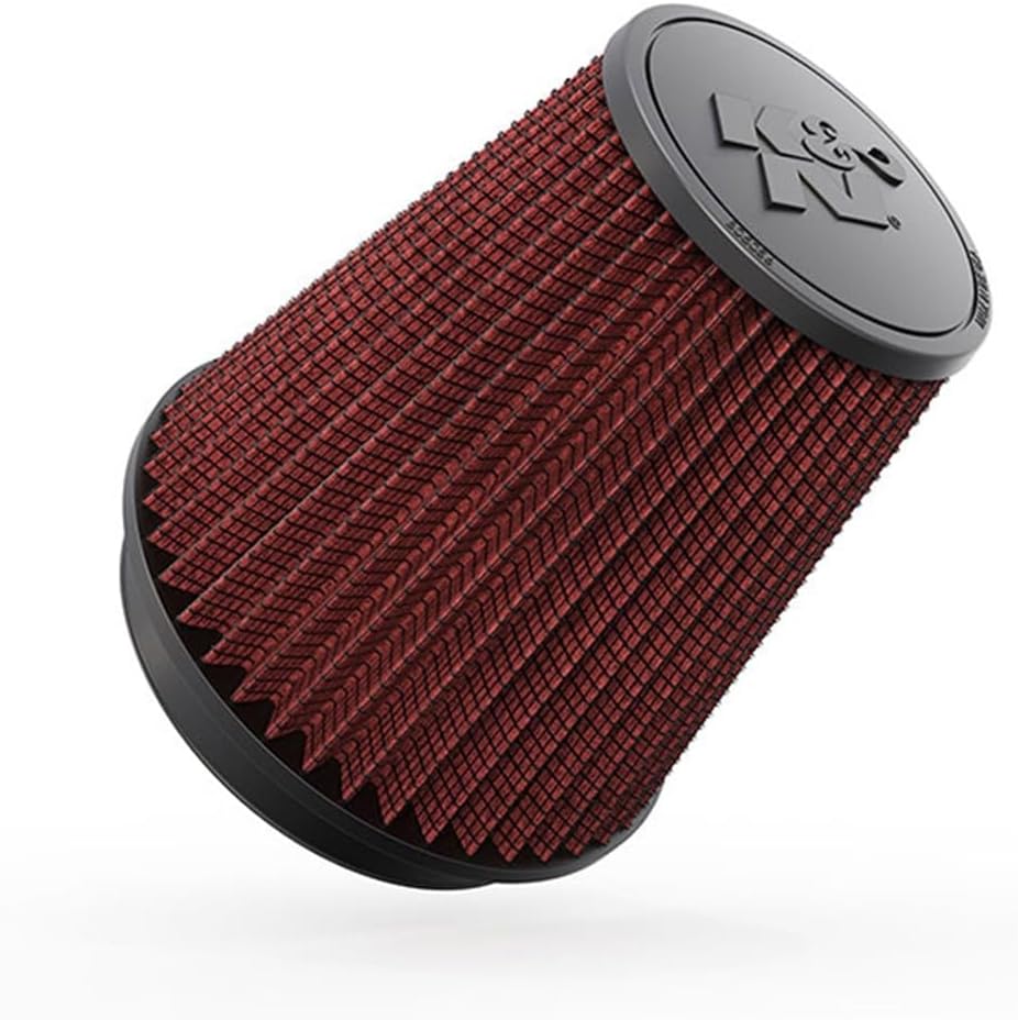 K&N High-Flow Original Lifetime Universal Clamp-On Air Filter: High Performance, Premium, Washable: Flange Diameter: 6 In, Filter Height: 7.5 In, Flange Length: 1 In, Shape: Round Tapered, RF-1041
