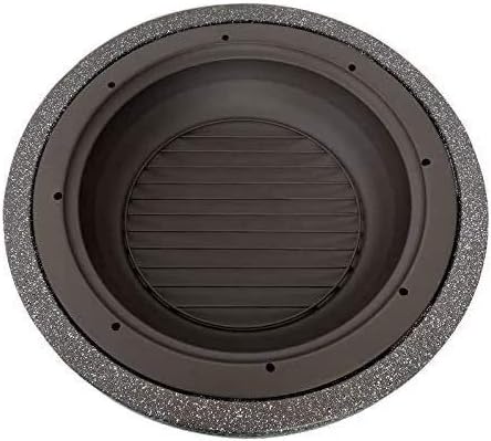 Fire Pits Outdoor Wood Burning Fire Pit,BBQ Grill Fire,Black Marble Design, Magnesium Oxide Material, High Temperature Resistance, Strong, High-End with Cover BBQ Cooking for Outside Camping Backyar