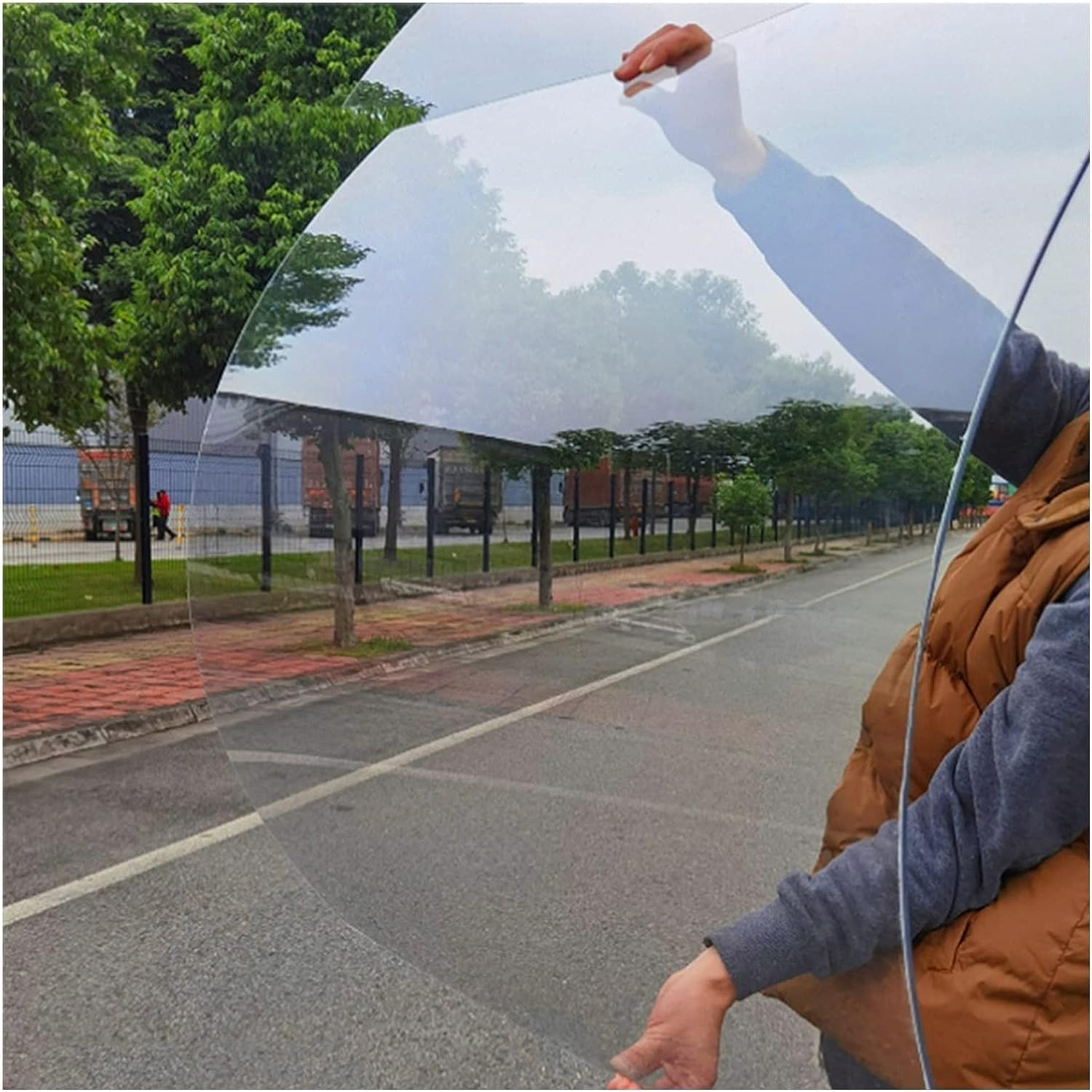 Polycarbonate Roofing Sheet Bendable Pc Roofing Sheet, Impact Shatterproof UV Resistance Daylighting Panels for Garden Greenhouse Glass Replacement Panels，1.2mm(1.2x30m)