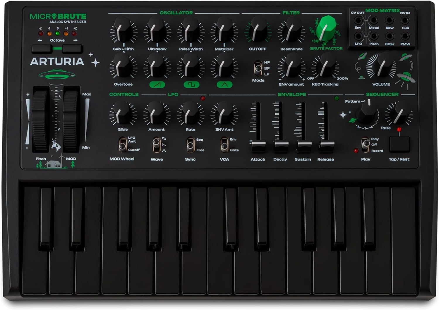 Arturia MicroBrute UFO Analog Synthesizer