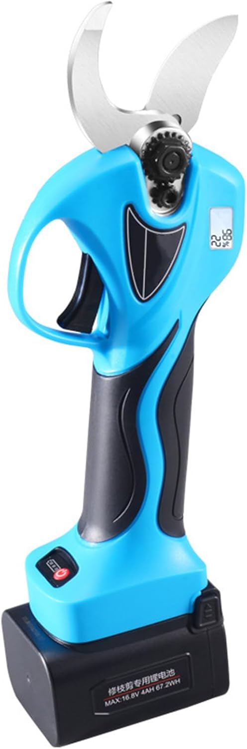 32mm Electric Pruning Shears, Electric Pruners Cordless Garden Thick Branch Pruners, Fruit Tree Power Shears with 4AH Lithium Battery, Upgraded Digital Display