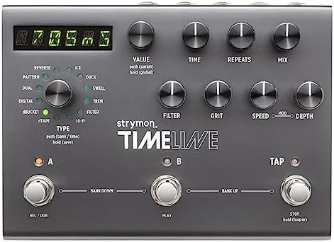 Strymon TimeLine Guitar Delay Pedal with 12 Unique Delay Machines for Electric and Acoustic Guitar, Synths, Vocals and Keyboards​​
