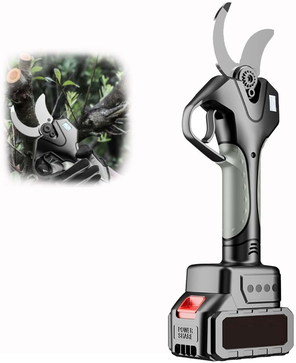 Brushless Motor Electric Pruner with Precision SK5 Blade – Cordless Garden Tree Trimming Tool for Professional Branch Cutting in Orchards, Vineyards, and Lawns(Withoutpole)