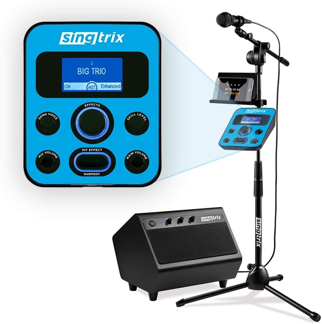 Singtrix Portable Karaoke Machine On Shark Tank, Kids & Adults, All-In-One Karaoke System, 350+Voice Effects & Autotuning, PA Speaker, Party Bundle, Karaoke Microphone, Use Free YouTube Karaoke Songs