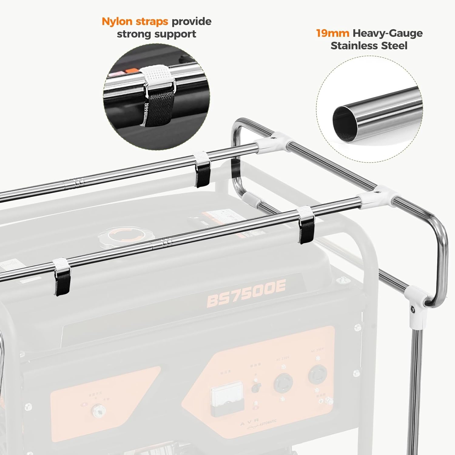 All-Weather Generator Covers for Outside: Generator Covers While Running with Waterproof Expandable Sides and Steel Frame, Fits 4000-13000W Portable Generators, Black