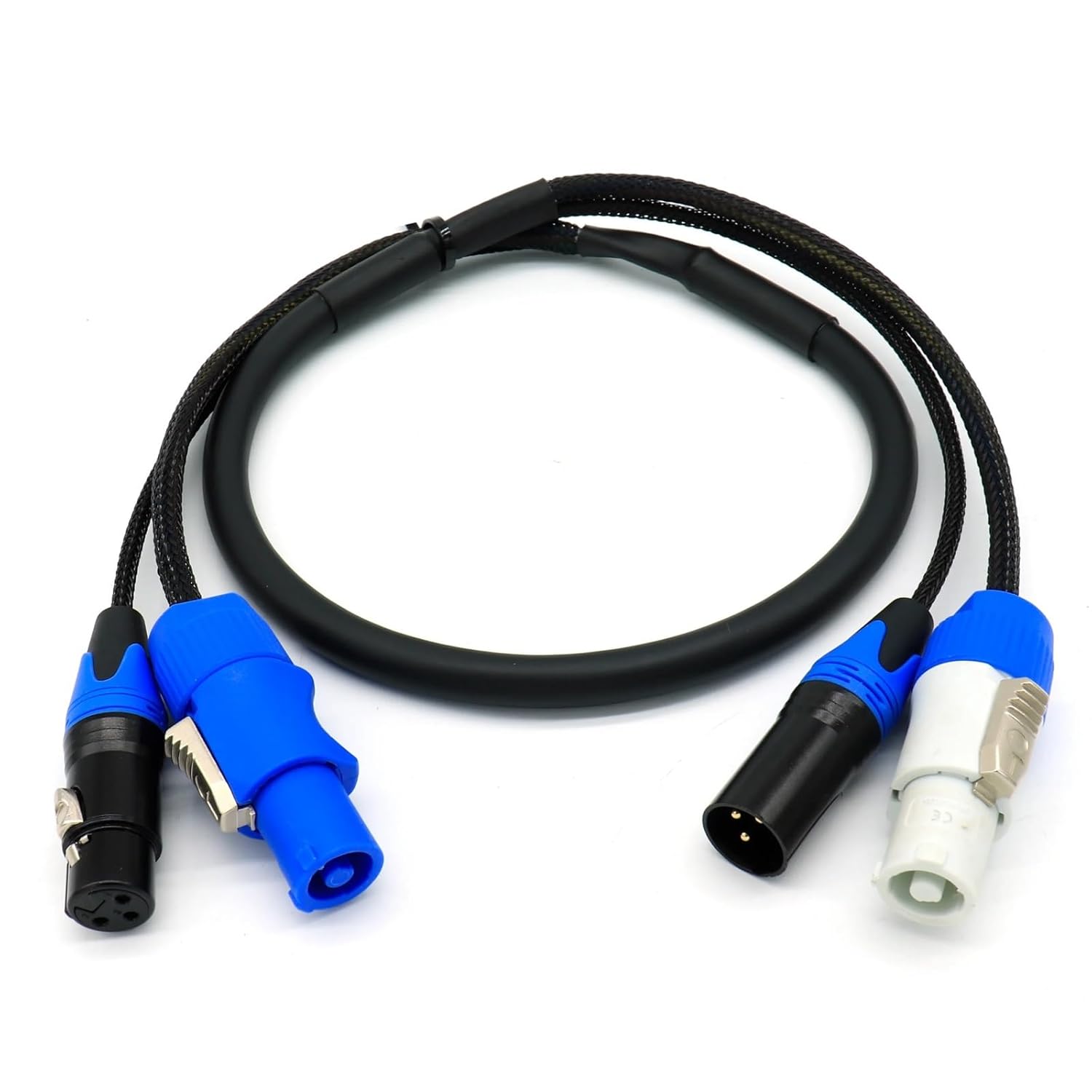 XLR DMX Line & PowerCON in/Out Combo Cable – Audio Signal & Speaker Control for Mobile Stage, DJ Shows & Moving Heads(5)
