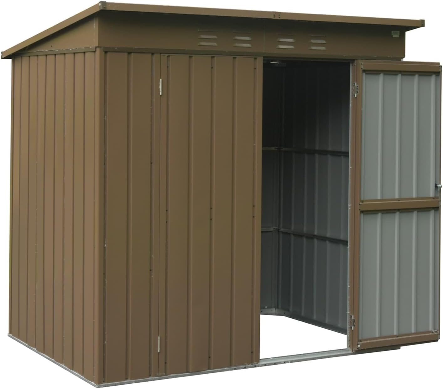 Metal Tool Sheds Storage House Brown
