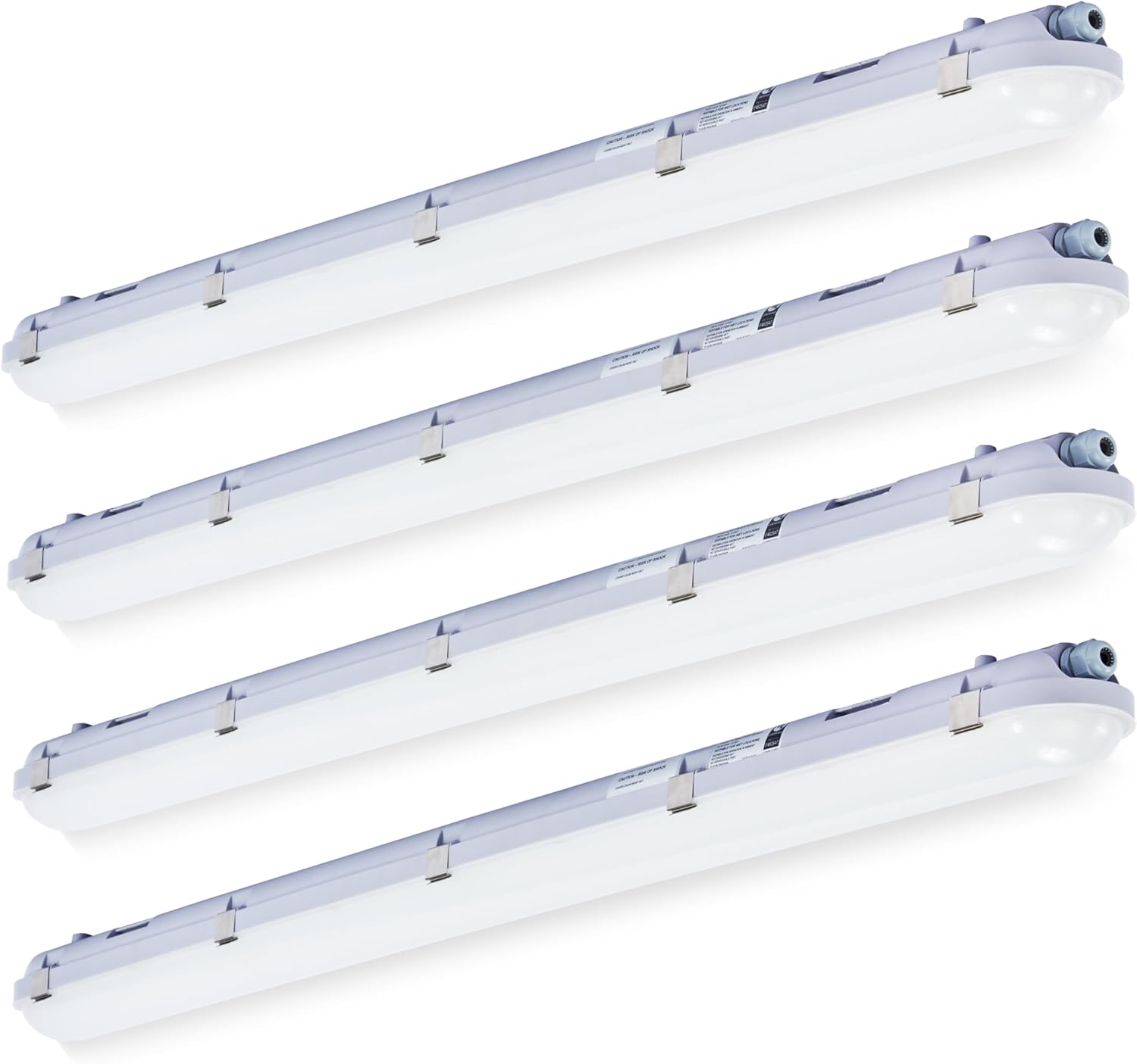 4FT LED Vapor Tight Lights, 40W 4800 LMS Vapor Proof Light Fixture(100W Eq.) 5000K Outdoor Shop Light0-10V Dimmable 100-277VAC, IP65 LED Lighting for Cold Storage Workshop Car Parking Warehouse-4Pack