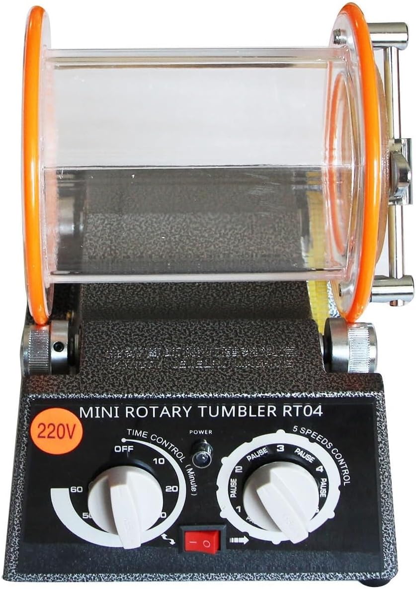 Jewelry Drum Polishing Machine Capacity 3kg Rotary Tumbler Tumbling Machine Mini Cleaning Jewelry Finishing Tools For Beginners DIY Use