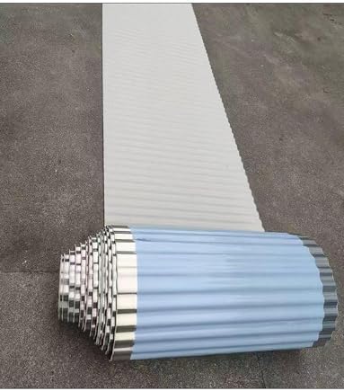 Stainless Steel Soundproof Canopy Panel 60/70/80cm, Corrugated Noise-Reducing Roof Sheet for Rain Protection & Window Sound Absorption (1400x60cm/551.6x23.6)