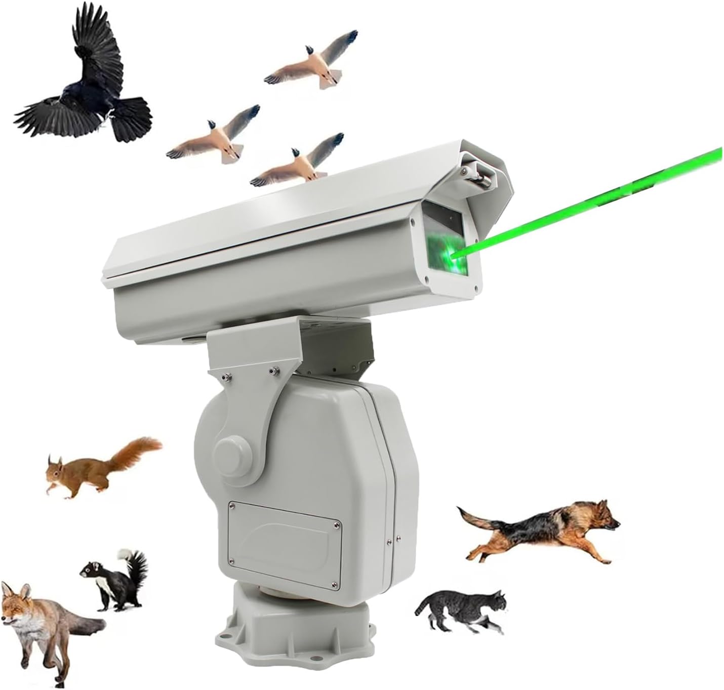 Bird Chaser, 360° Rotating Automatic Bird Repellent with Smart App Control, Auto Cruise Mode, Garden Protection, Outdoor Lawn Decoration, A 2W