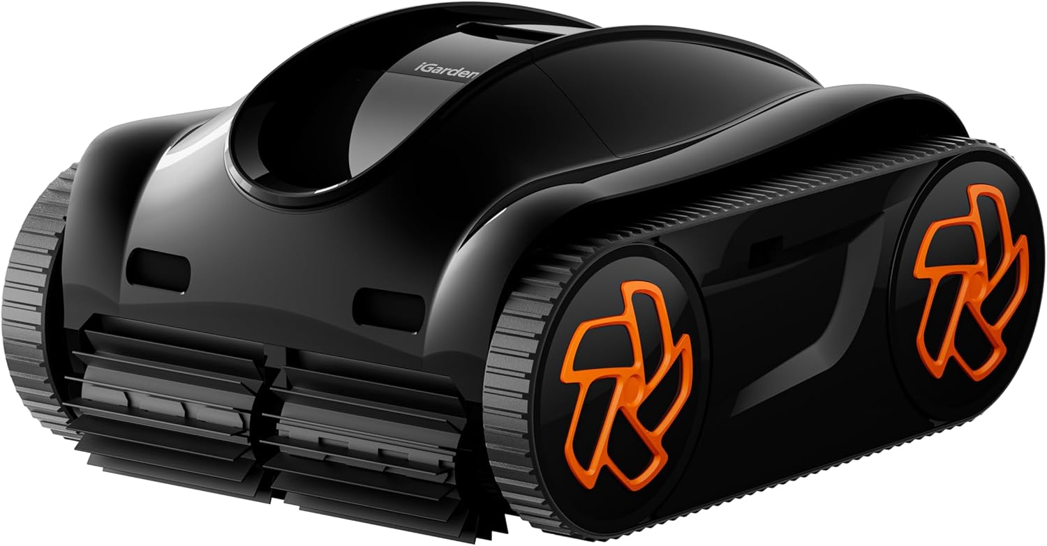 Pool Cleaner K20, 2H Runtime Cordless Robotic Pool Vacuum, Touch Screen, Smart Navigation, Cleans Floor, Walls, Waterline, Ideal for Above & In-Ground Pools, Self-Parking