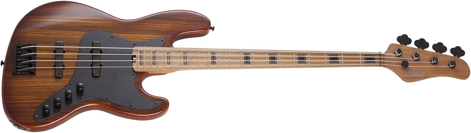 Schecter J-4 Exotic Bass Guitar, Faded Vintage Sunburst