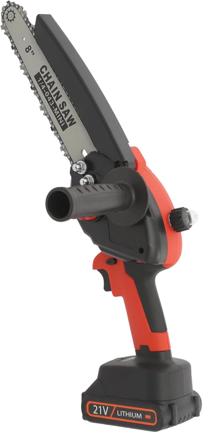 Mini Chainsaw 8 Inch, Electric Chainsaw Cordless, Brushless Chain Saw with Batteries and Charger, Battery Powered Saws, Handheld Chain Saw for Tree Branch Wood Cutting