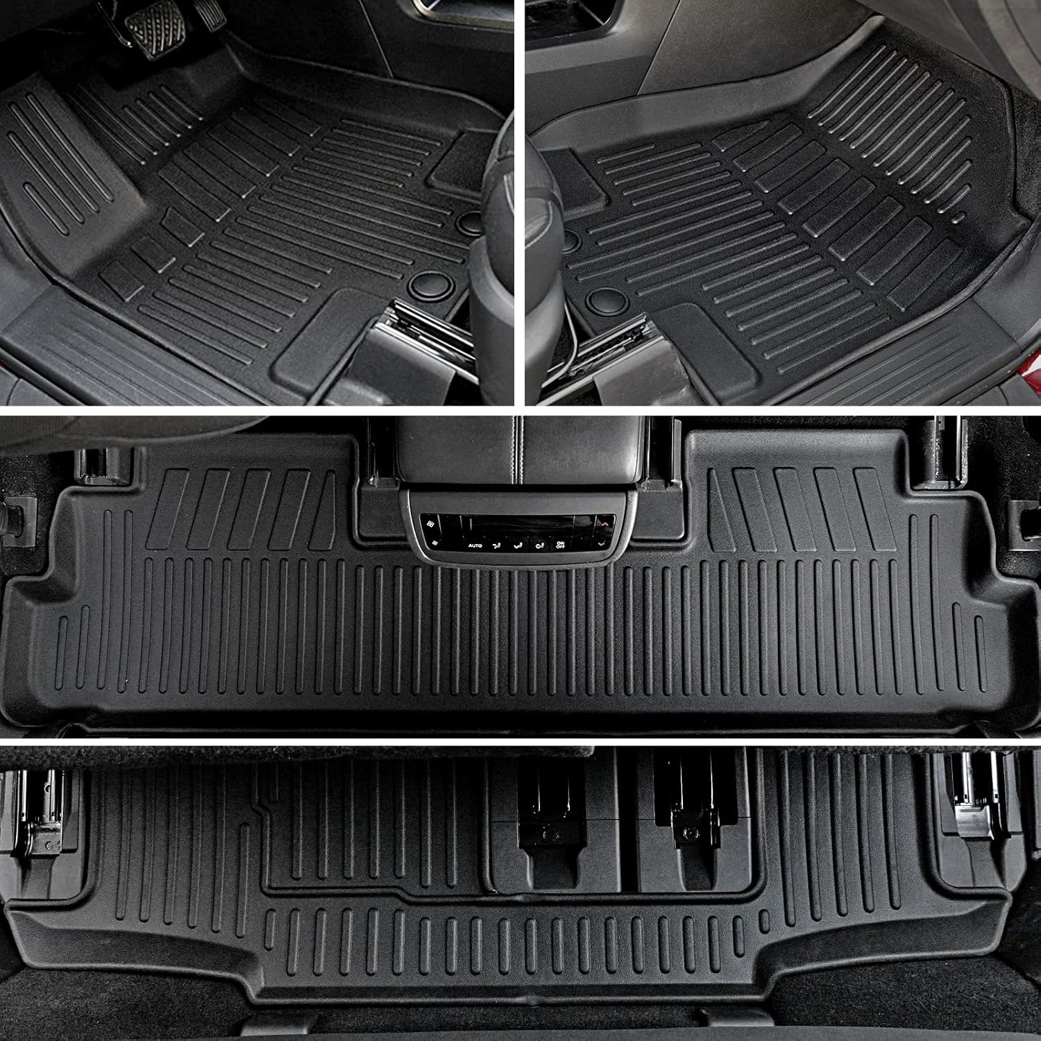 Floor Mats Cargo Mat Set for 2022-2025 2026 Nissan Pathfinder 7/8 Seats Car Mat Accessories, All Weather TPE Cargo Liner Backrest Mat Trunk Lower Mat Door Sill Protectors(Floor Mats Set)