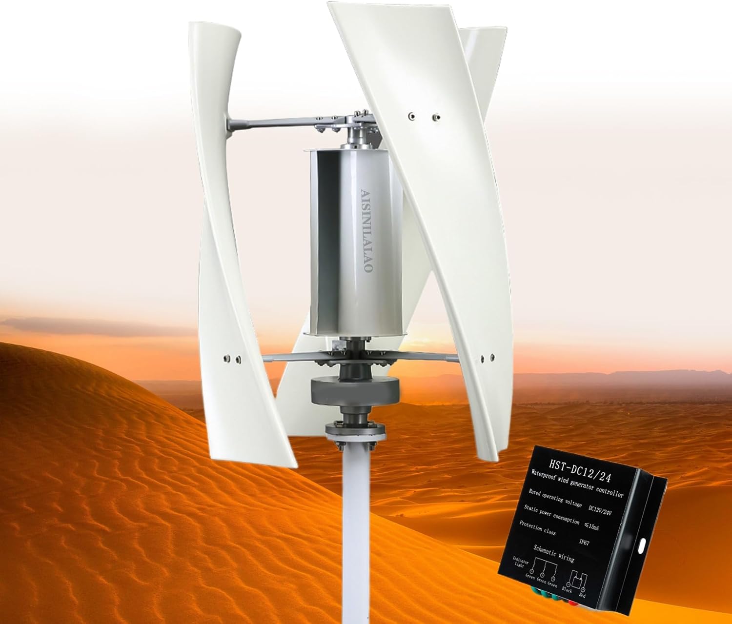 10000W Vertical Axis Wind Turbine Kit W/Controller,12V/24V/48V Efficient Wind Turbines Horizontal Home Power Windmill Energy Turbines