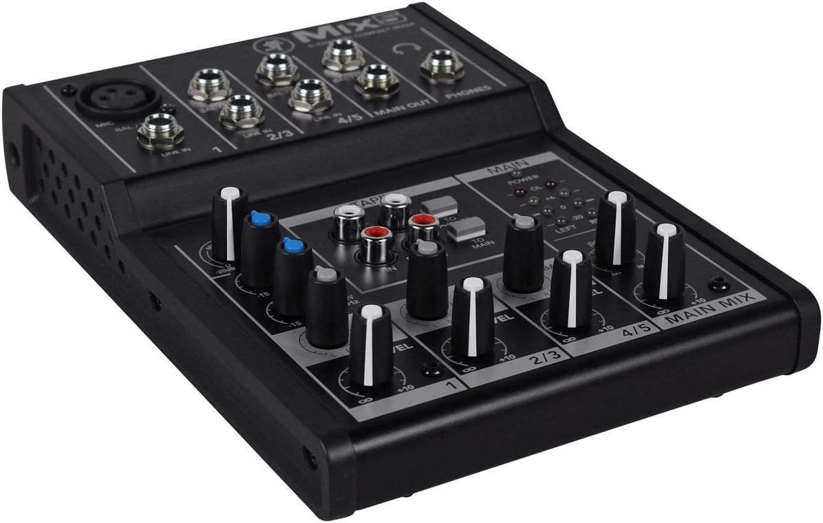 Mackie Mix5 5-Channel Compact Mixer, Black