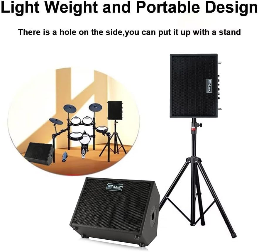 Coolmusic Keyboard AMP 30W Electric Drum Amplifier Speaker,with 3-Year Warranty