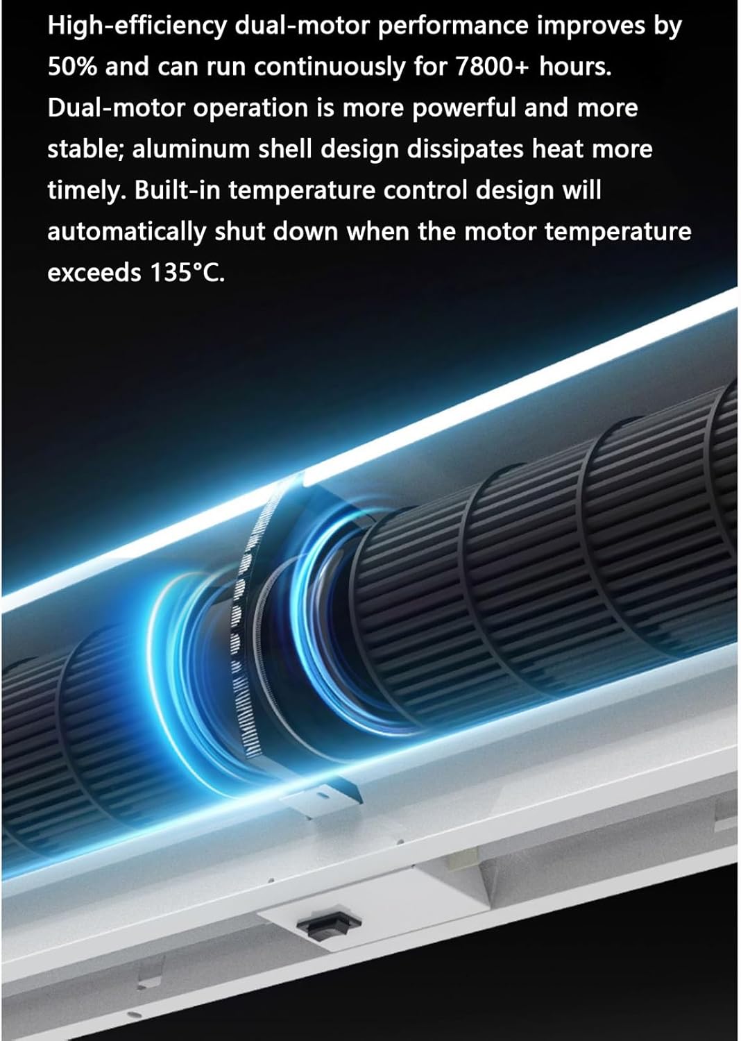 23-inch, 35-inch, 39-inch Black Commercial Silent Air Curtain Machine, Strong Ventilation, Protect The Fresh Air Indoors(150cm(59inch))