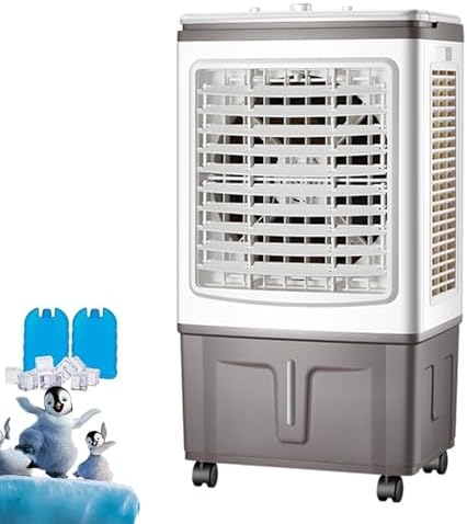 Portable Air Conditioner, Oscillating Tower Fan with Remote, Evaporative Air Cooler with 3 Wind Speeds, Cooling Fan Air Conditioner for Room Office(C)