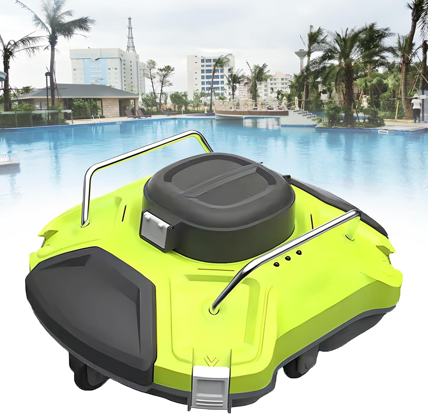 Cordless Robot Pool Cleaner, Automatic Pool Cleaner, 180 Minutes of Battery Life, 100m Cleaning Range, Suitable for Flat Surface Pools