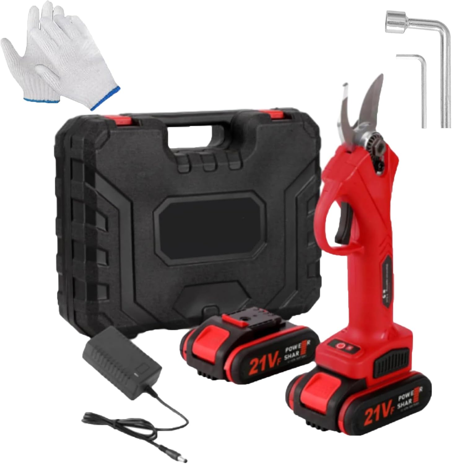 2025 Upgraded Electric Pruning Shears for Gardening, Electric Tree Trimmer, Power Through Every Cut with Ease (Red)