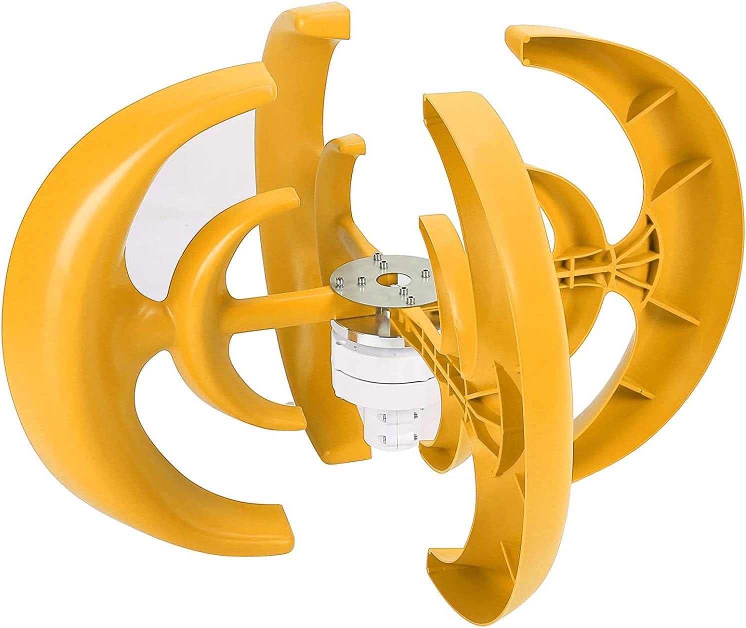 Wind Turbine Generator Kit 9000W 4-Blade Wind Turbine Motor with Charge Controller Power Generation Kit for Home Boat Industrial Energy Yellow