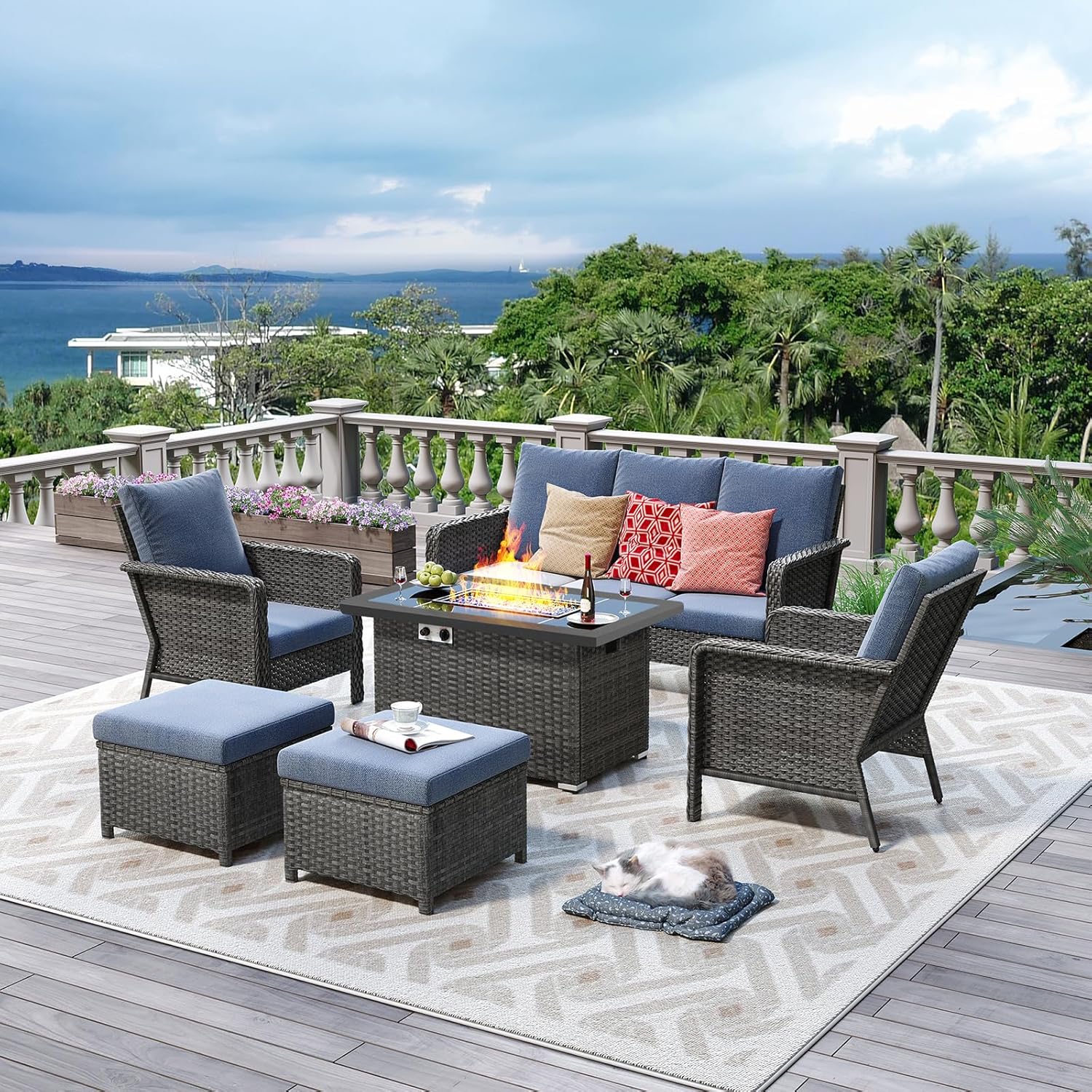 Brafab Outdoor Patio Furniture Set with 44