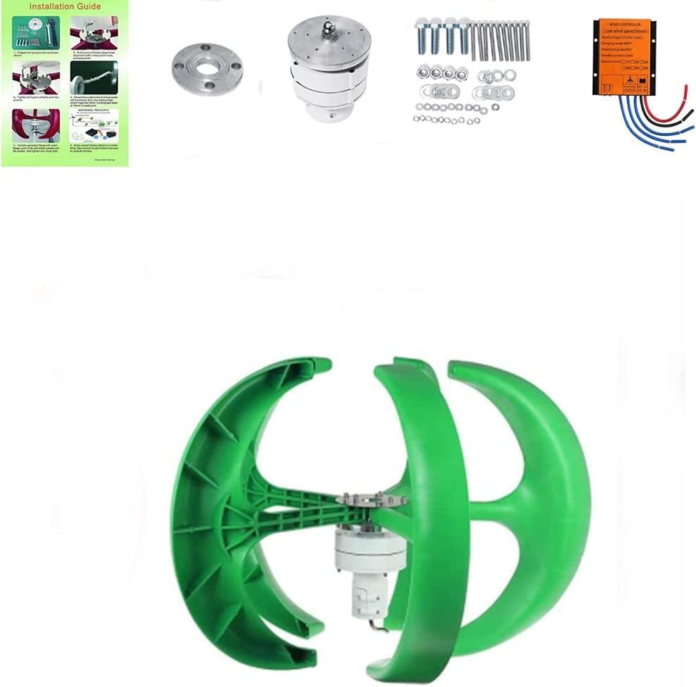 LiuSj JUnSt 8000W 12V/24V/48V 5 Blades Option Vertical Wind Generator,with Controller Wind Turbine Generator Windmill Low Noise for Home Boat Streetlight Roof