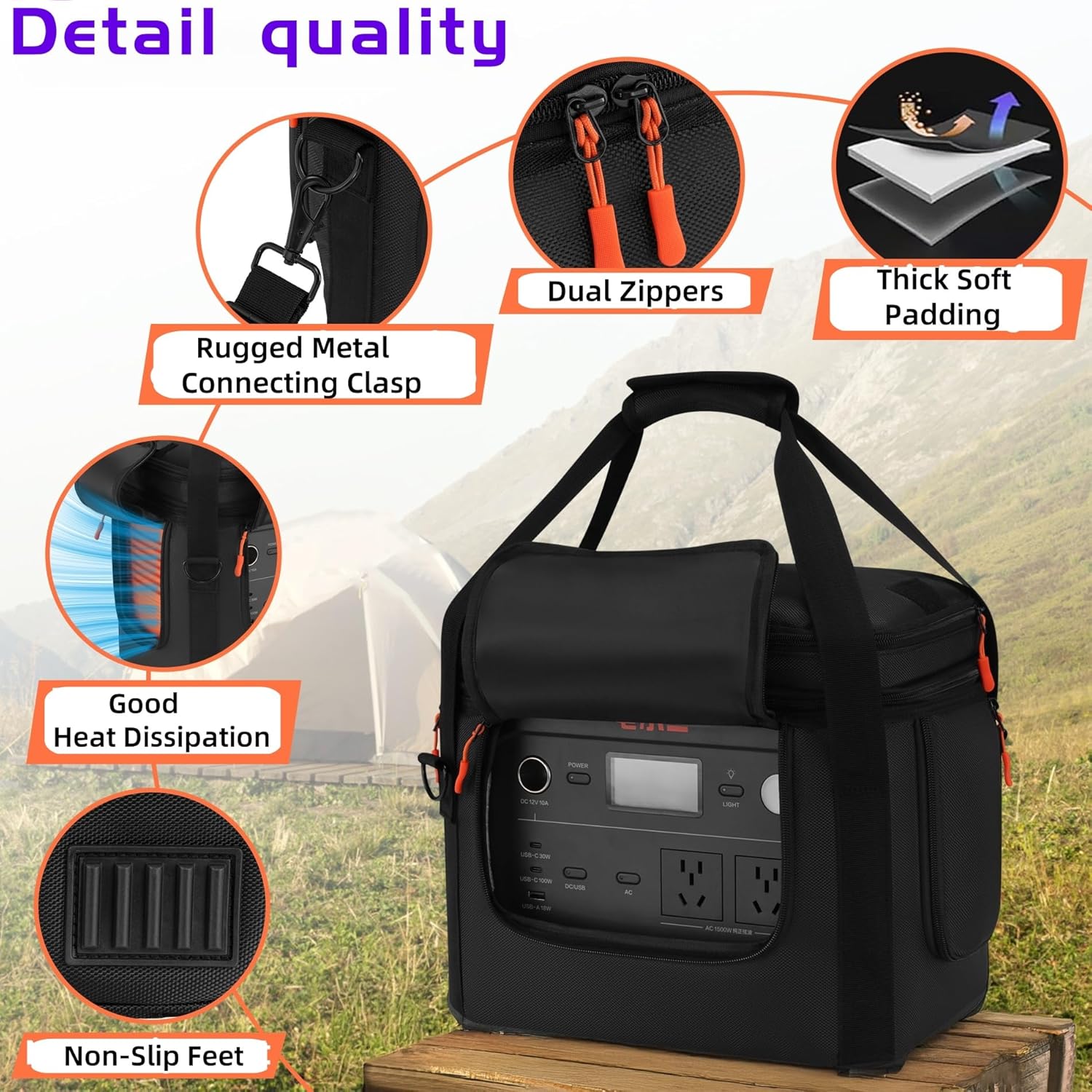 Carrying Case Compatible with jackery 1000/1000 v2,Generator Covers with Wheels and Pull Rods Compatible with jackery portable power station,Carrying Bag Compatible with Jackery Explorer 1000 V2 ﻿