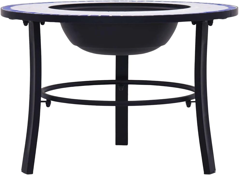 Mosaic Fire Pit Blue and White 26.8
