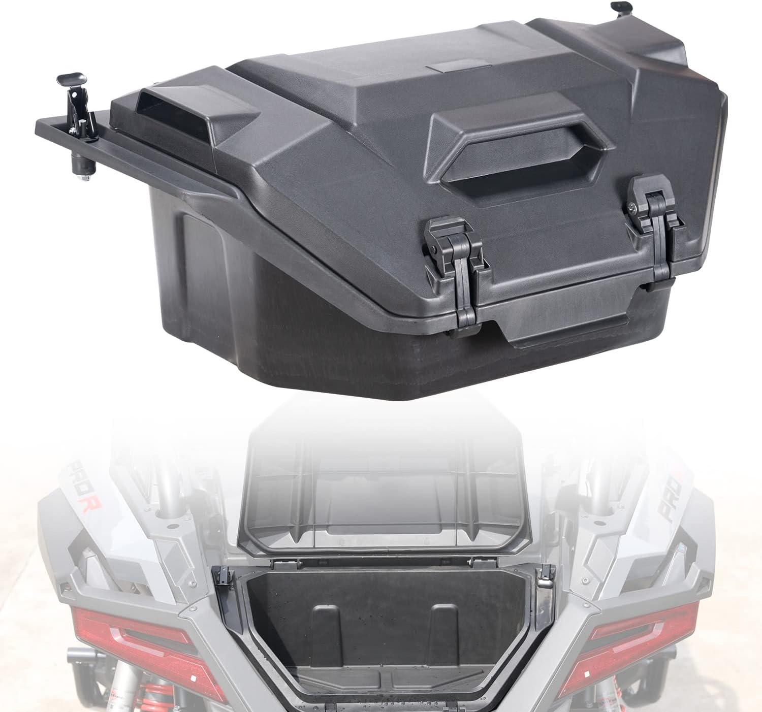 HAKA TOUGH 36 QT Rear Cargo Box for 2022-2025 Polaris RZR PRO R/Pro R 4 Accessories, Water Resistant Storage Bed Box, Replace OEM # 2884236