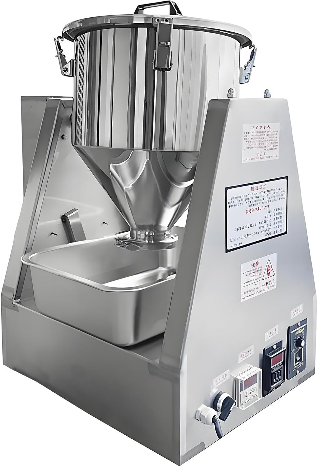 Lab Dry Powder Mixer Mixing Machine,Pharmaceutical Powder Mixing Machine, Chemical Powder Blending Machine, 304 Stainless PowderBlenderLab Dry Dough Powder DrumMixer 40L