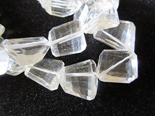 13 inch natural beads strand of 15-26mm faceted tumble crystal quartz gemstone beads for DIY jewelry - necklace, bracelet, earring, ring.