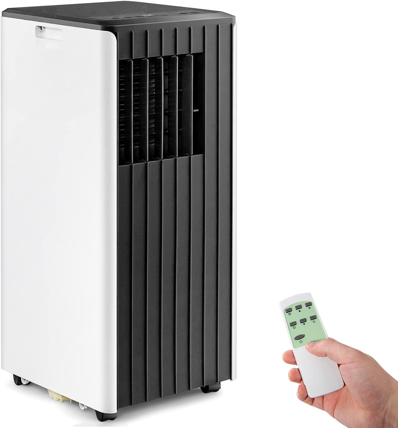 DORTALA Portable Air Conditioner 8000 BTU, 3-in-1 AC Cooling Unit with Dehumidifier, 24H Timer, Remote Control, Standing Air Conditioner Cools Rooms up to 250 Sq.Ft, Window Kit Included